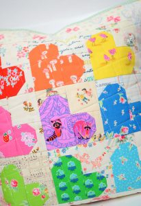 Tiny Hearts Quilted Pillow Tutorial